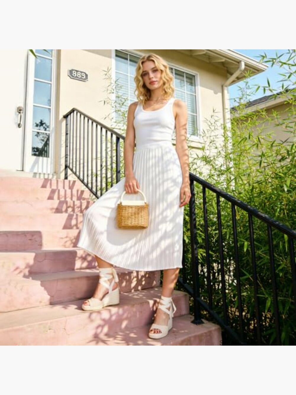 Wedge Espadrille Sandals Platform Square Toe Ankle Strap Lace Up Summer - Picture 3 of 7